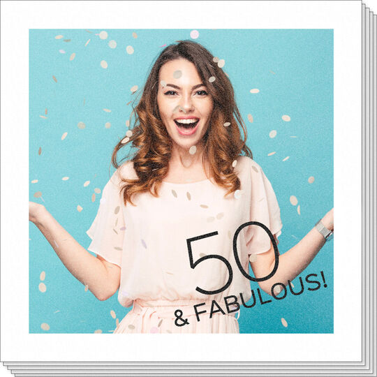 50 & Fabulous Photo Napkins
